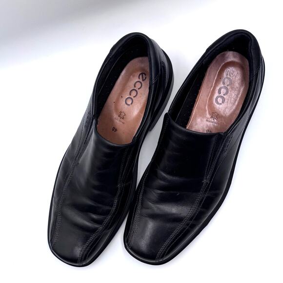 ECCO Helsinki Mens Shoes EU 48 US 14 Black Leather Slip On Comfort Loafer main image 10